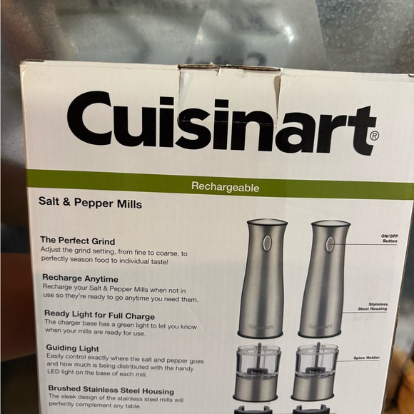 Cuisinart Silver Rechargeable Salt & Pepper Mills - Picture 2 of 3